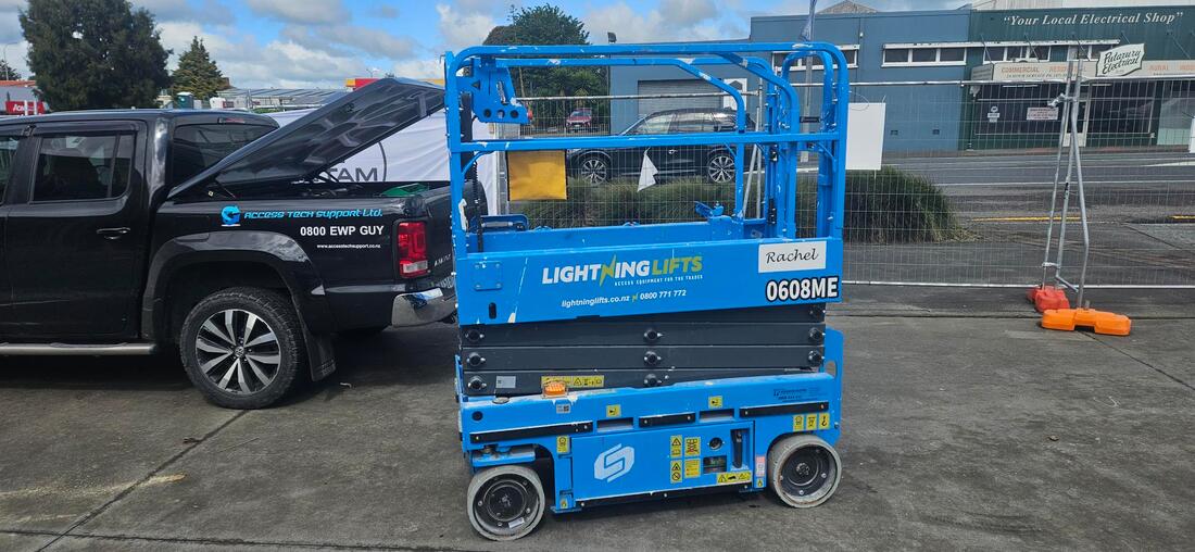 Scissor lift servicing on site